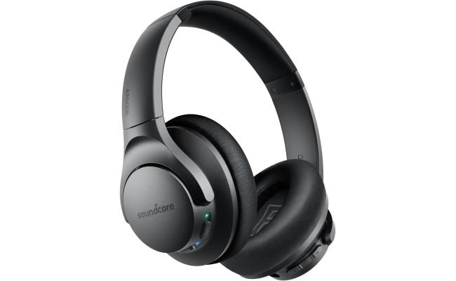 Anker Soundcore Life Q20 Hybrid Active Noise Cancelling Headphones, Wireless Over Ear Bluetooth Headphones, 60H Playtime, Hi-Res Audio, Deep Bass, Foam Ear Cups, Travel, Office, USB-C Charging , Black